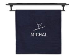 Osuška se jménem NA PŘÁNÍ tmavě modrá 70x140 Gymnastika