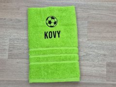 Ručník se jménem pistáciový 50x100 Fotbalový míč + KOVY