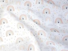 Dětské látkové pleny s potiskem 70x70 Duha růžová 5ks