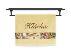 Malý ručník se jménem NA PŘÁNÍ 30x50 Čas vánočního pečení žlutý