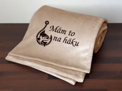Deka pro rybáře 150x200 Mám to na háku čokoládová