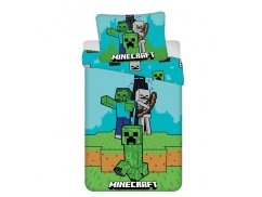 Dětské bavlněné povlečení Minecraft Mobs Here 70x90, 140x200