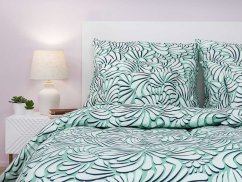 Bavlněné povlečení 140x200, 70x90 KOMFORT Iluze 2 mentol