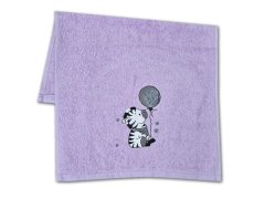 Dětský ručník LILI 30x50 Zebra fialová
