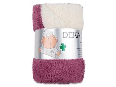 Luxusní deka z mikrovlákna OVEČKA 150x200 Fialová 500g