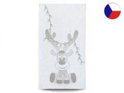 Vánoční ručník 55x100 ZARA 450g Vánoční sob šedý