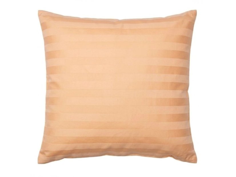Povlak na polštář 50x70 Atlas grádl proužek 2,5 cm meruňkový