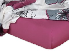 Jersey prostěradlo 90x220 EXCLUSIVE ostružinové