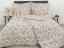 Povlečení bavlna EXCLUSIVE 2x 70x90, 200x200 Kvítí béžové