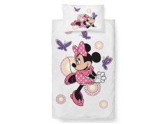 Dětské povlečení do postýlky 100x135, 40x60 Minnie a motýlci