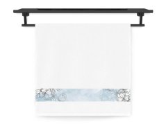 Froté ručník 50x100 NORA TISK 450g Něžné kvítí bílý