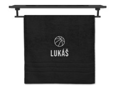 Ručník se jménem NA PŘÁNÍ černý 50x100 Basketbal