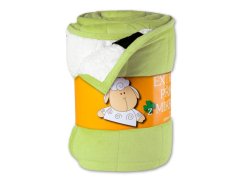 Prošívaná deka Ovečka 590g pistácie/bílá 150x200