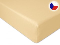 Prostěradlo jersey světle béžové 160x200