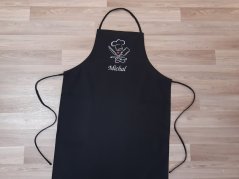Dárková zástěra pro muže 72x100 Kuchařská černá + text na přání
