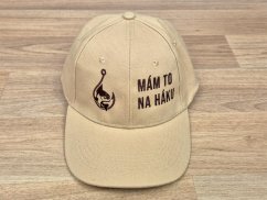 Rybářská čepice - kšiltovka Mám to na háku písková