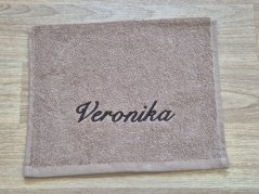 Malý ručník se jménem NA PŘÁNÍ 30x50 Viola béžová