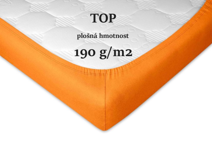Dětské jersey prostěradlo 70x160 EXCLUSIVE pomerančové