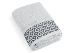 Luxusní ručník 50x100 Krajka světle šedá 500g