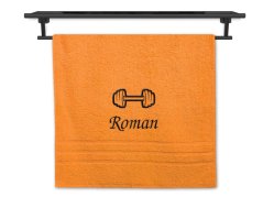 Ručník se jménem NA PŘÁNÍ oranžový 50x100 Činka