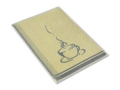 Malý kuchyňský ručník 35x50 ZARA 450g Šálek kávy žlutošedá