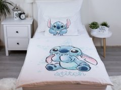 Dětské povlečení do postýlky 100x135, 40x60 Lilo a Stitch White Star
