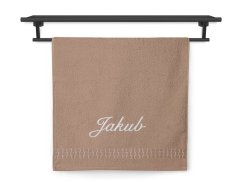 Osuška SE JMÉNEM 70x140 Ratanika tmavě béžová