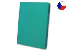 Bavlněné prostěradlo s gumou petrolejové 90x200