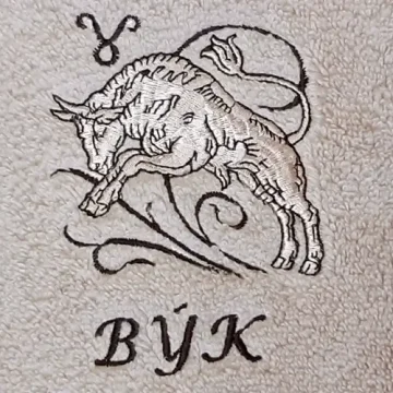 Dárkové ručníky s výšivkou Býk