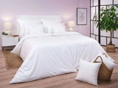 Damaškové povlečení Atlas grádl hladké 70x90, 140x200 bílé