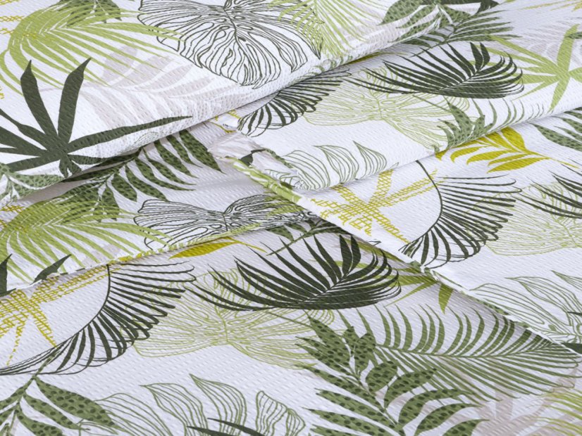 Krepové povlečení 140x200, 70x90 EXCLUSIVE Tropical listy