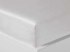 Luxusní saténové prostěradlo 90x200 ORNELLA Floral dance hnědošedé