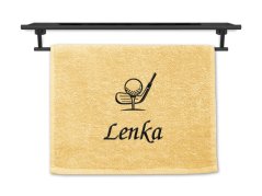Malý ručník se jménem NA PŘÁNÍ žlutý 30x50 Golf