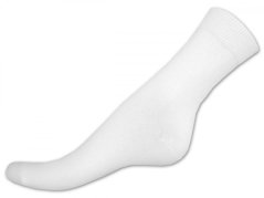 Bambusové ponožky pánské 46/47 Hladké bílé
