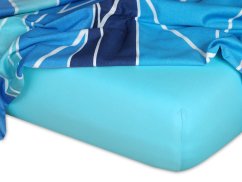 Jersey prostěradlo 90x200 EXCLUSIVE světle tyrkysové