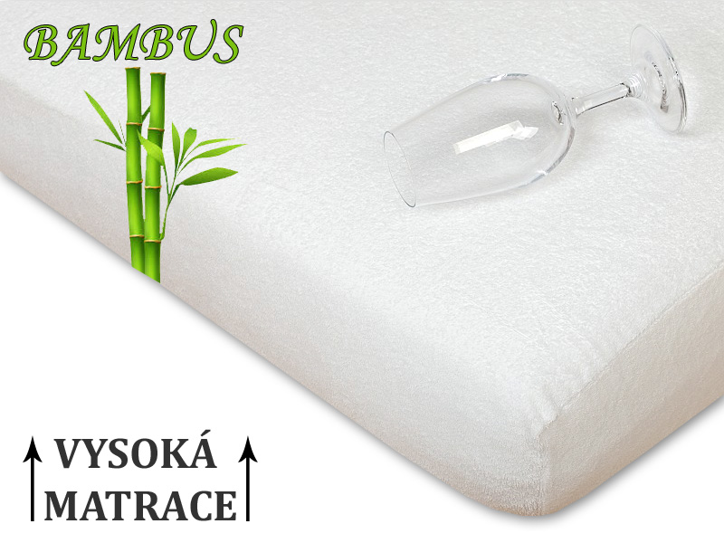 Nepromokavé prostěradlo Bamboo bílé 220x200