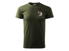 Tričko pro rybáře s výšivkou military - L Sumec