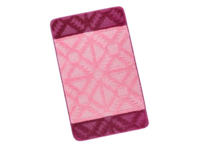 Koupelnová předložka 60x100 Geometrie růžová