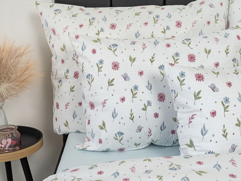 Francouzské povlečení krep EXCLUSIVE 2x 70x90, 200x200 Letní louka