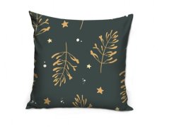 Vánoční povlak na polštářek 40x40 šedé kouzlo jmelí
