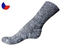 Sibiřky hřejivé ponožky s jemným svěrem 46 šedý melír