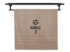 Osuška se jménem NA PŘÁNÍ béžová 70x140 Fotbalový míč