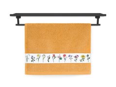 Malý ručník 30x50 RUJANA 400g Květinový herbář oranžový