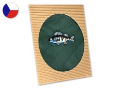 Dárkový pánský bavlněný kapesník pro rybáře - Okoun 1ks 