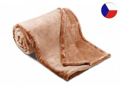 Luxusní mikroplyšová deka ME UNI SLEEP 150x200 Čokoládová 300g