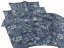 Bavlněný povlak na polštář 40x40 KOMFORT Vločky Snowflakes tmavě modré