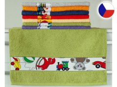 Dětský ručník NORA TISK 50x100 450g Hračky zelené