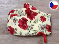 Dětská chňapka do kuchyně Vlčí máky žluté 1ks