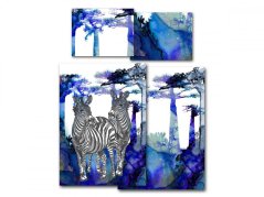 Luxusní povlečení bavlněný satén GEON 70x90, 140x200 Africké léto Zebra