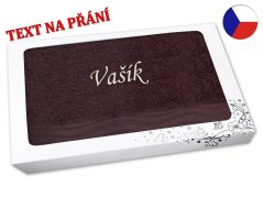Dárkové balení ručníku SE JMÉNEM NA PŘÁNÍ hnědý